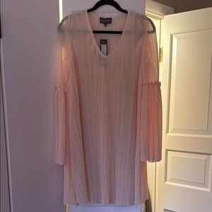 NWT Michael Stars Accordion Pleated Dress in Blush Pink – Size Large